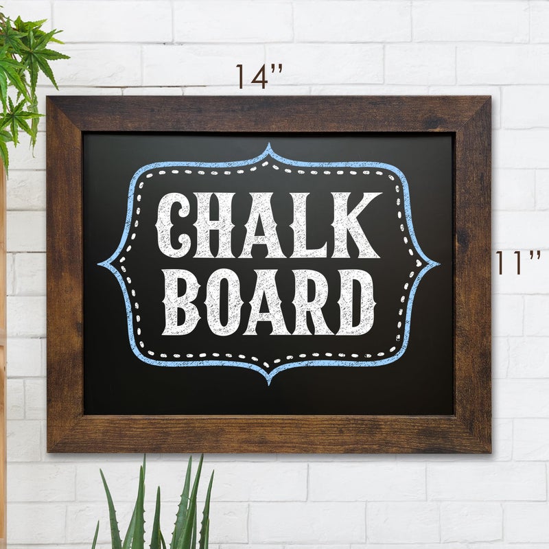 Loddie Doddie Magnetic Chalkboard - 11 x 14 in, Rustic Frame - Easy-to-Erase, Stain-Resistant Chalkboard Calendar for Wall - Magnetic Bulletin Board for Photos & Crafts - Kitchen & Office Menu Board - Image 3